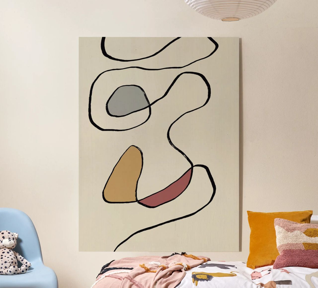 Minimal graceful line art abstract 04 plexiglass da Little Dean