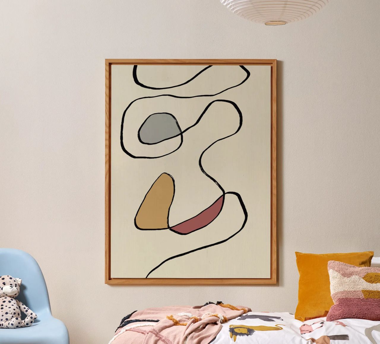 Minimal graceful line art abstract 04 alluminio dibond da Little Dean