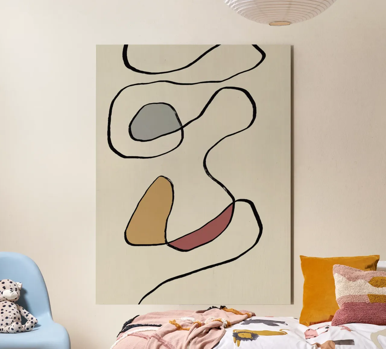Minimal graceful line art abstract 04 pannello forex da Little Dean