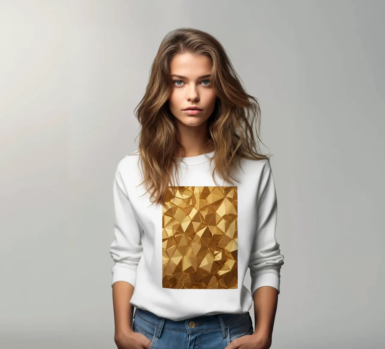 Sfondo con forme geometriche astratte dorate felpa da DesignDoodle