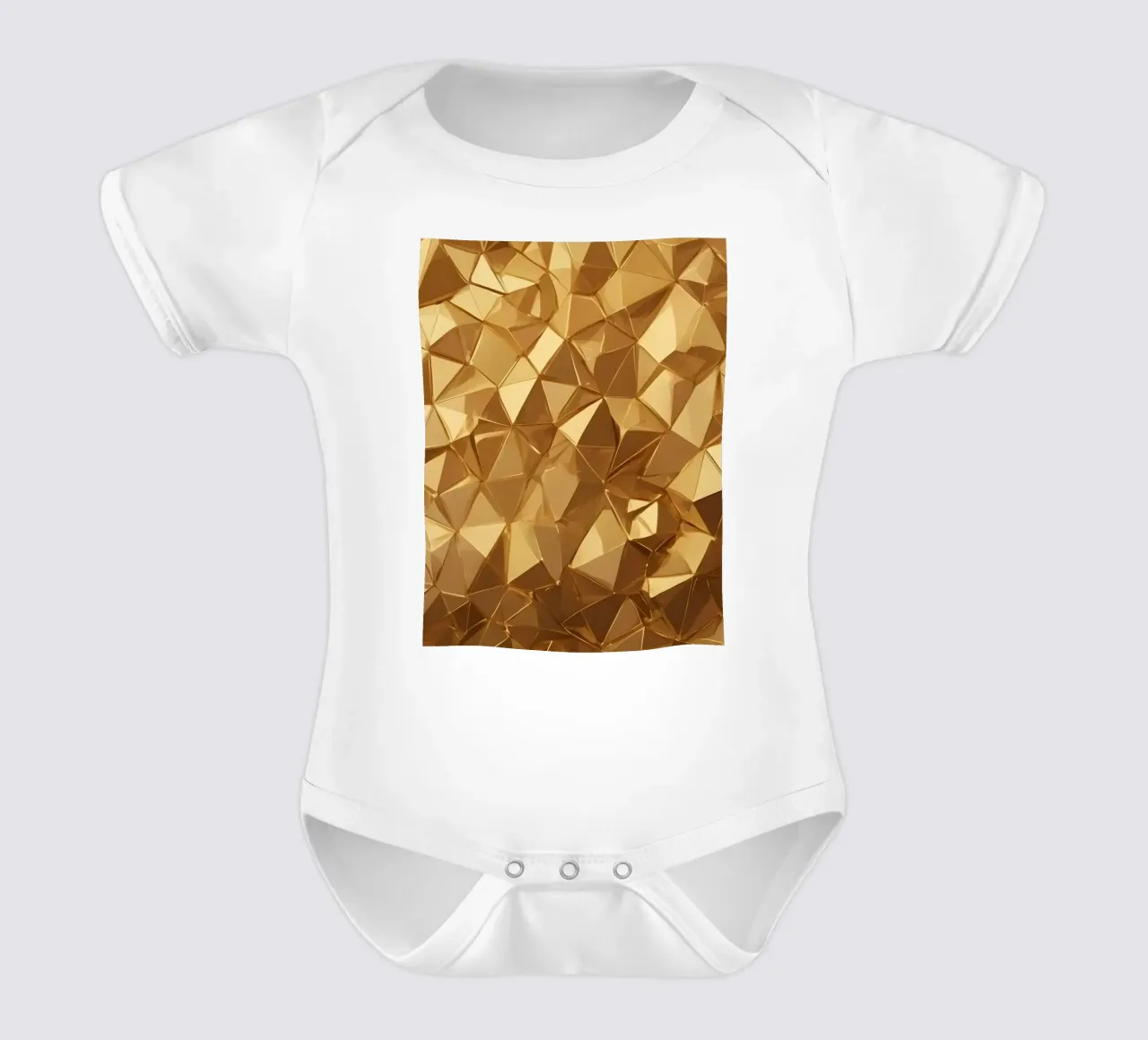Sfondo con forme geometriche astratte dorate body neonato maniche corte da DesignDoodle