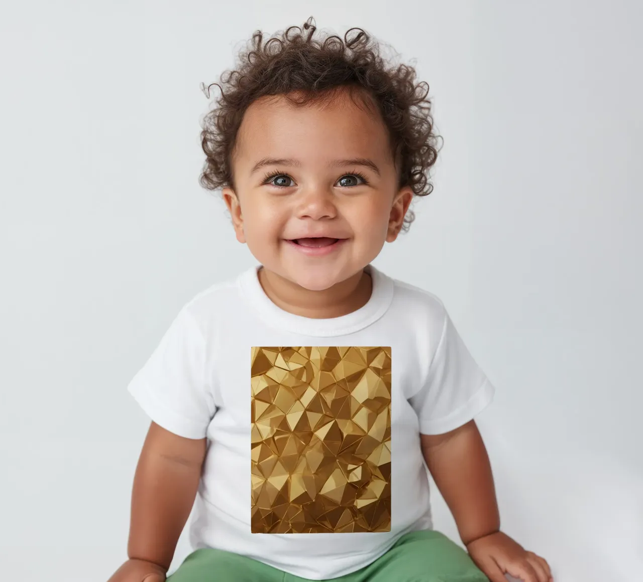 Sfondo con forme geometriche astratte dorate maglietta neonato da DesignDoodle