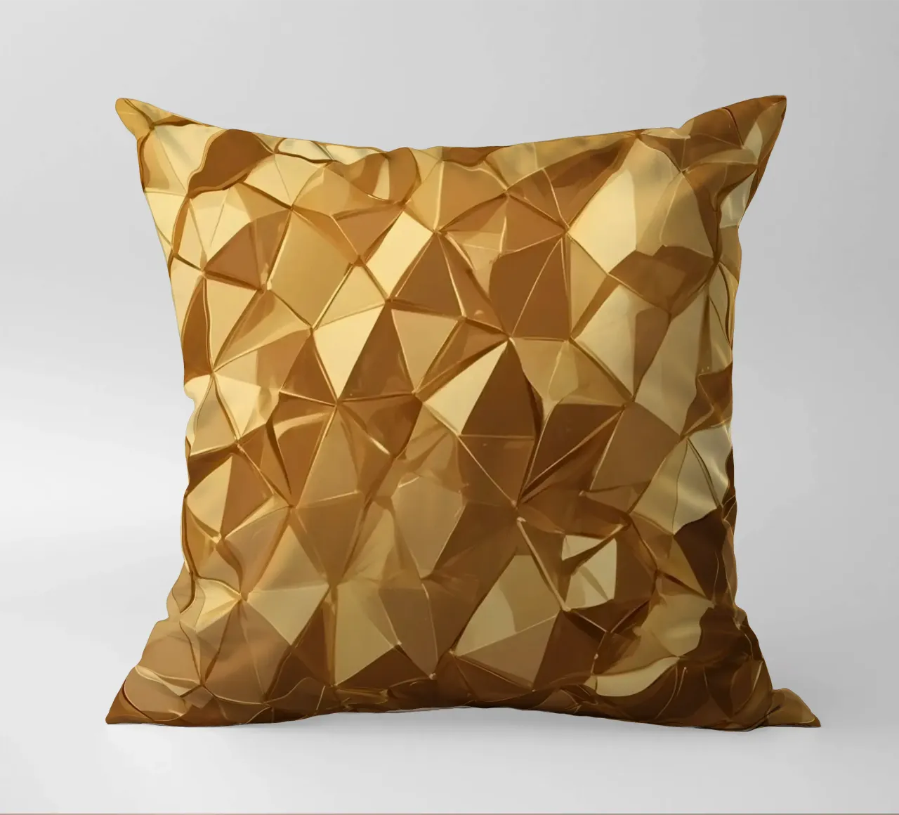 Sfondo con forme geometriche astratte dorate cuscino da DesignDoodle