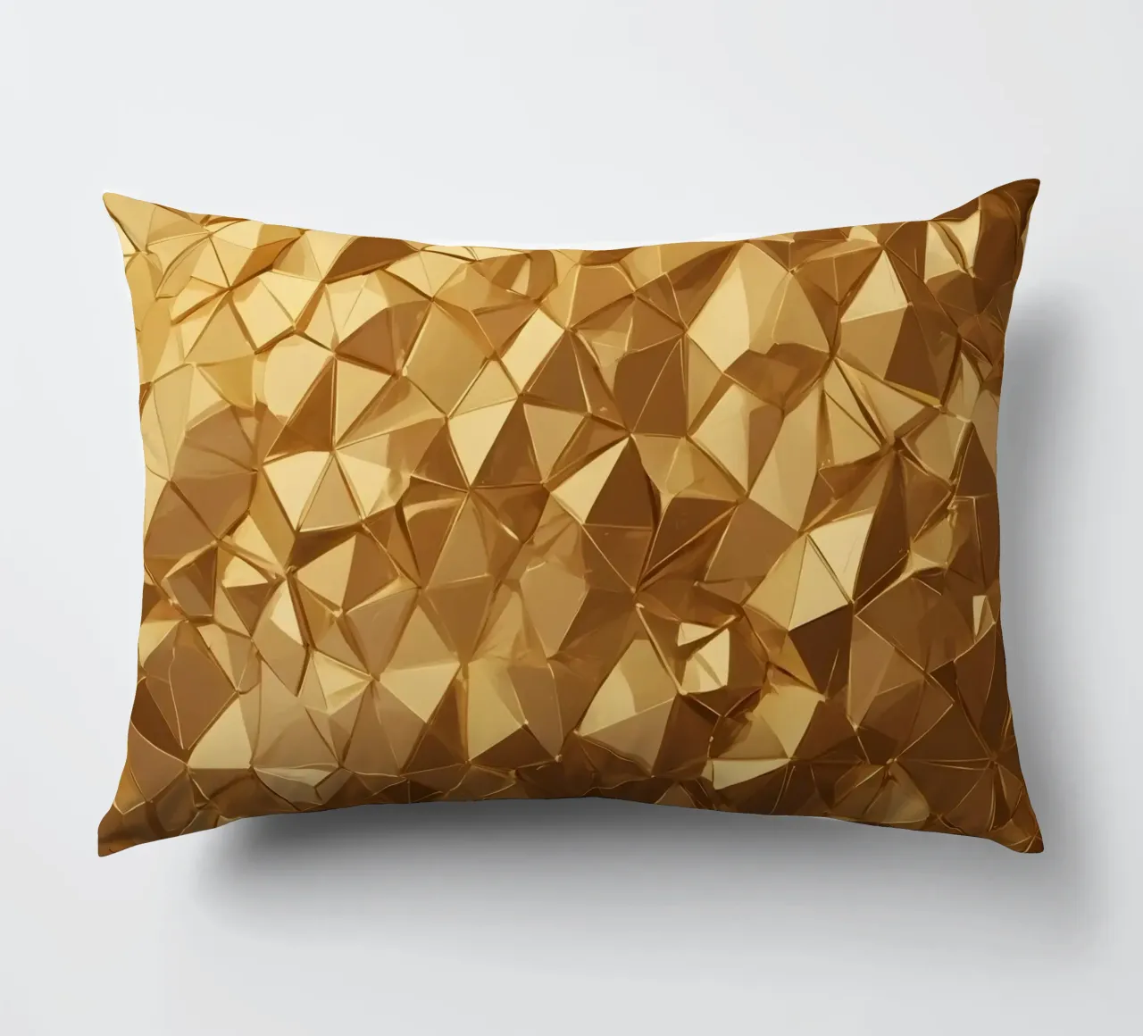 Sfondo con forme geometriche astratte dorate cuscino da DesignDoodle