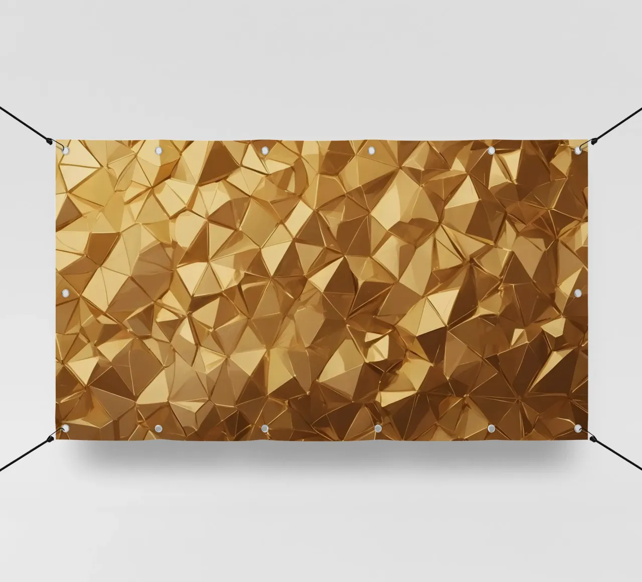 Sfondo con forme geometriche astratte dorate telo in pvc da DesignDoodle