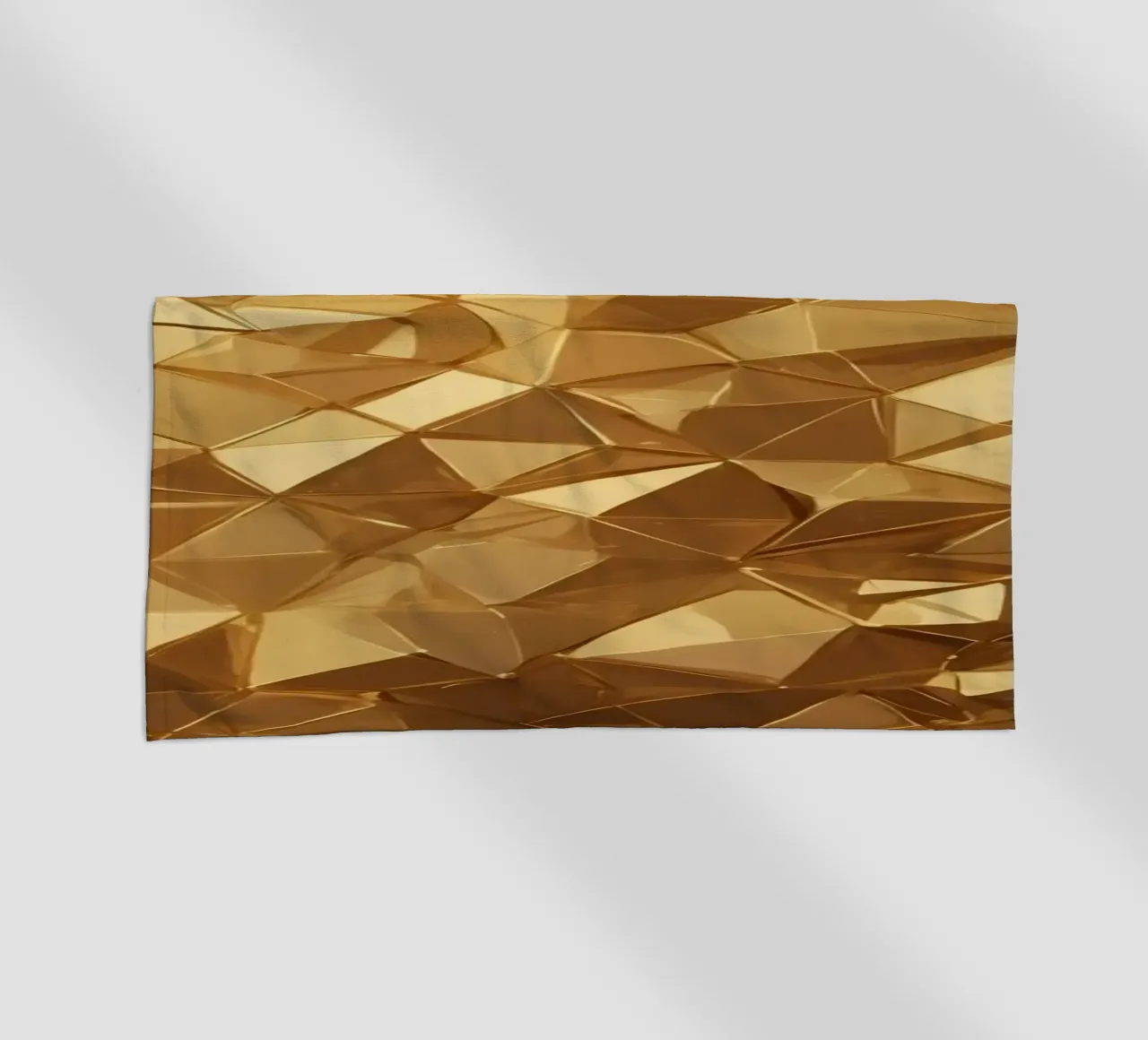 Sfondo con forme geometriche astratte dorate telo mare da DesignDoodle