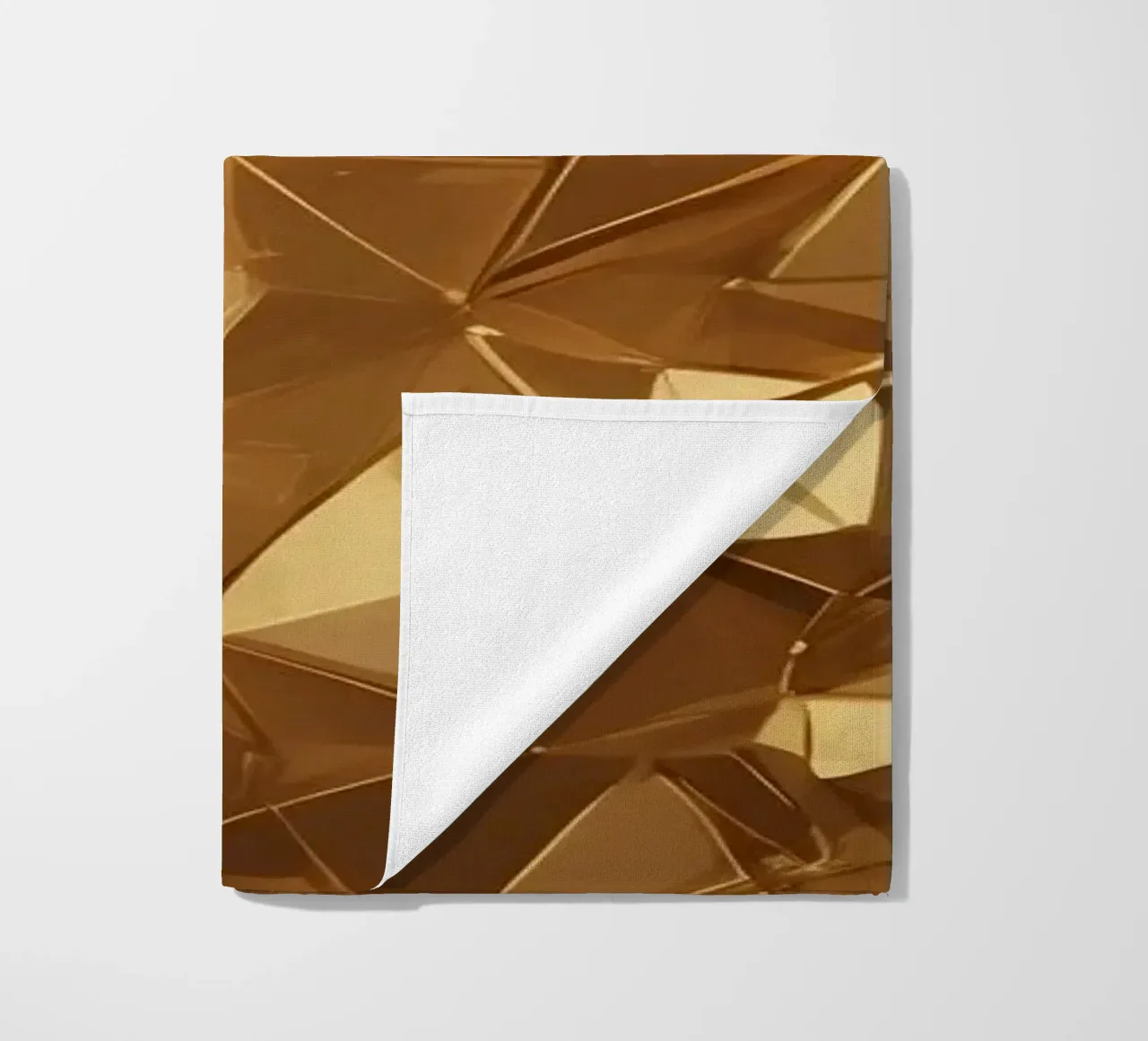 Sfondo con forme geometriche astratte dorate telo mare da DesignDoodle