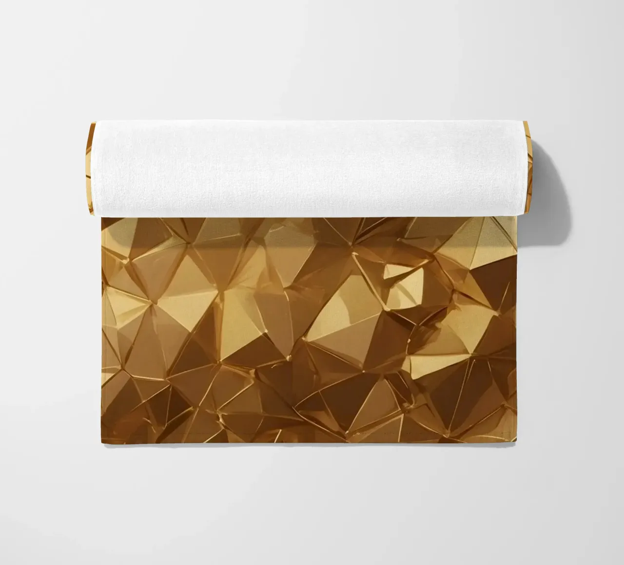 Sfondo con forme geometriche astratte dorate telo mare da DesignDoodle