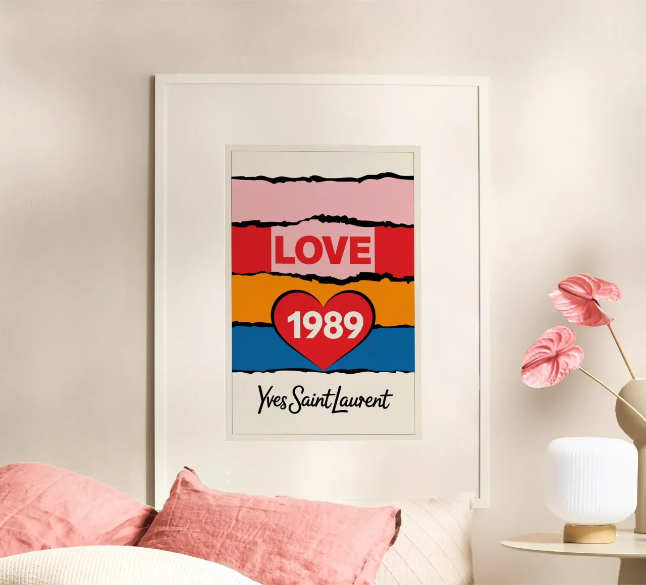 amore 1989 poster con telaio in legno da Charles A Boudreau