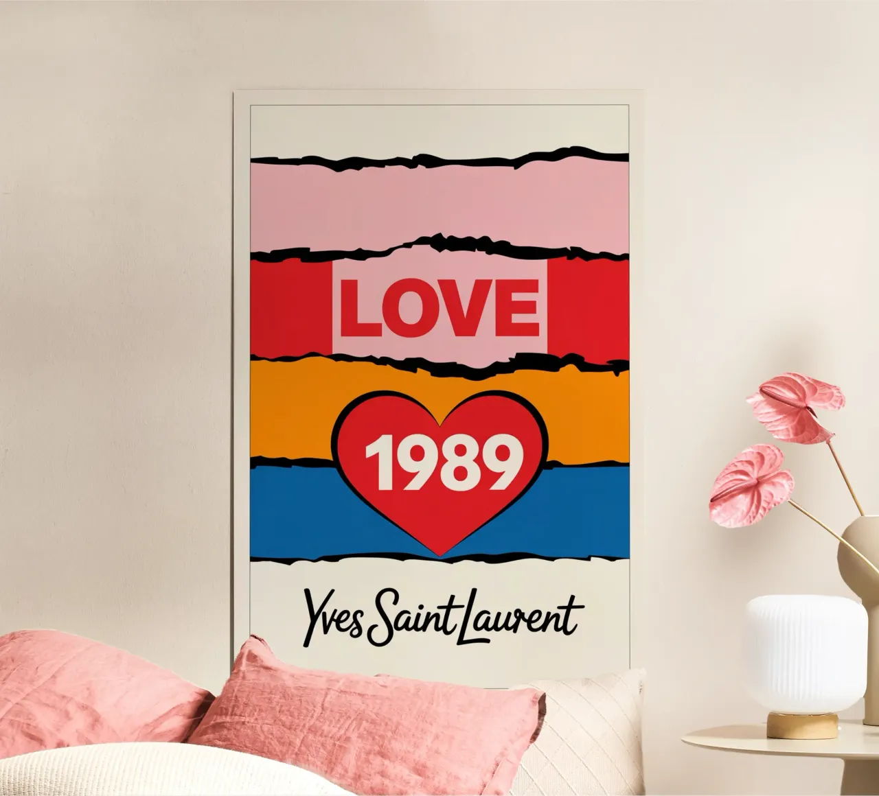 amore 1989 poster con telaio in legno da Charles A Boudreau