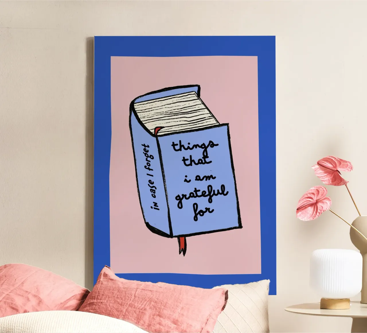 Things I am Grateful for tela con Cornice a cassetta da thesoulhugclub