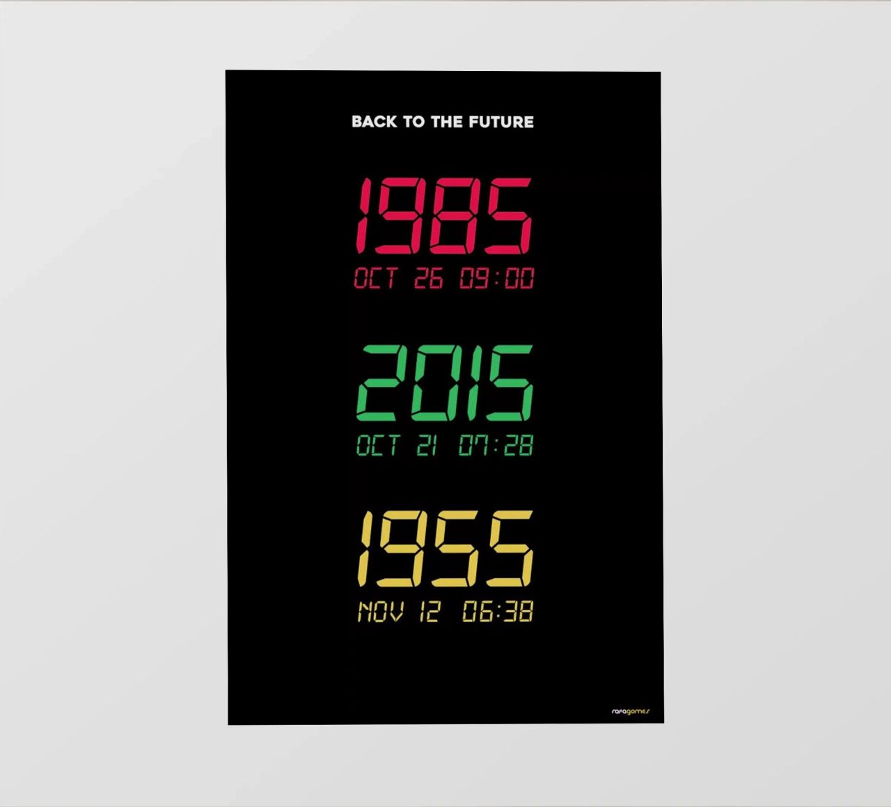 Back to the Future pellicola backlit da Rafa Gomes