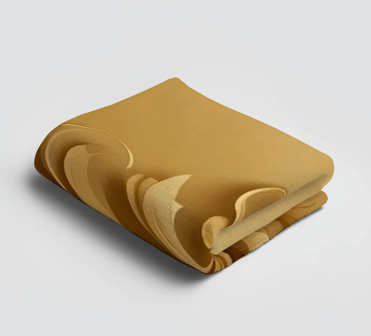 Elegant gold abstract design with intricate floral patterns towel by DesignDoodle