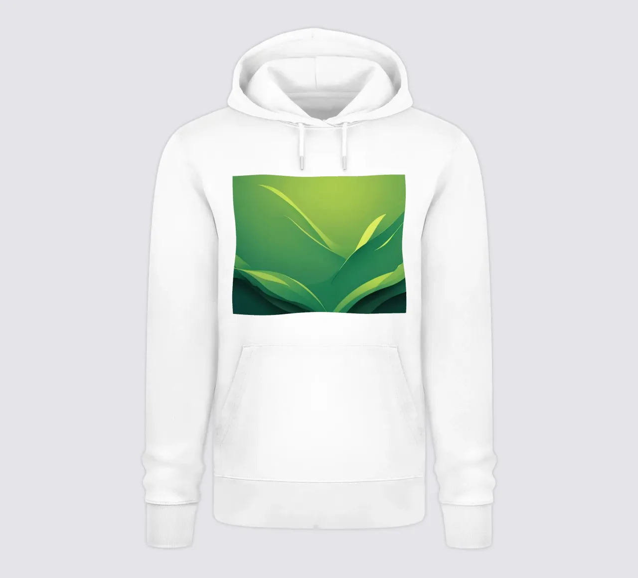 Design verde astratto con forme fluide e sfumature felpa con cappuccio da DesignDoodle