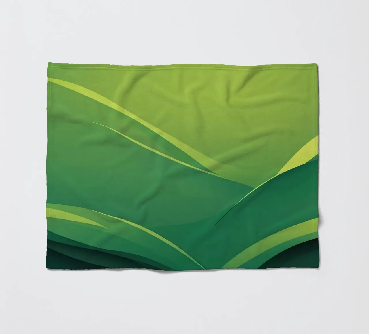 Abstraktes grünes Design mit fließenden Formen und Farbverläufen Fleecedecke von DesignDoodle
