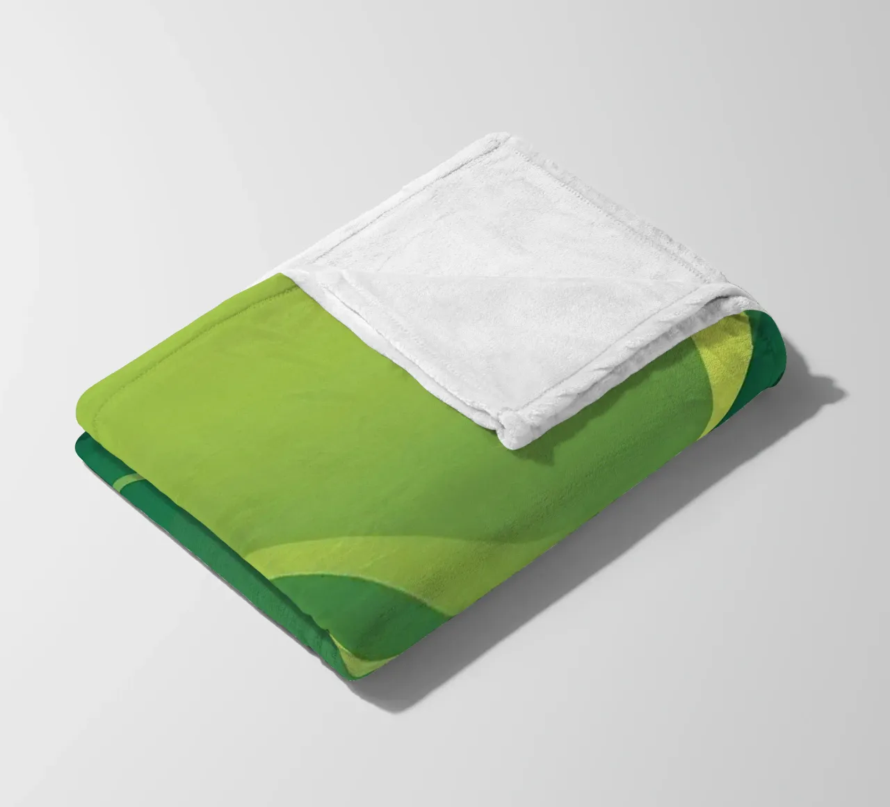 Abstraktes grünes Design mit fließenden Formen und Farbverläufen Fleecedecke von DesignDoodle