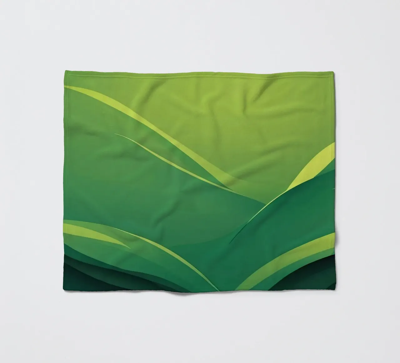 Abstraktes grünes Design mit fließenden Formen und Farbverläufen Fleecedecke von DesignDoodle
