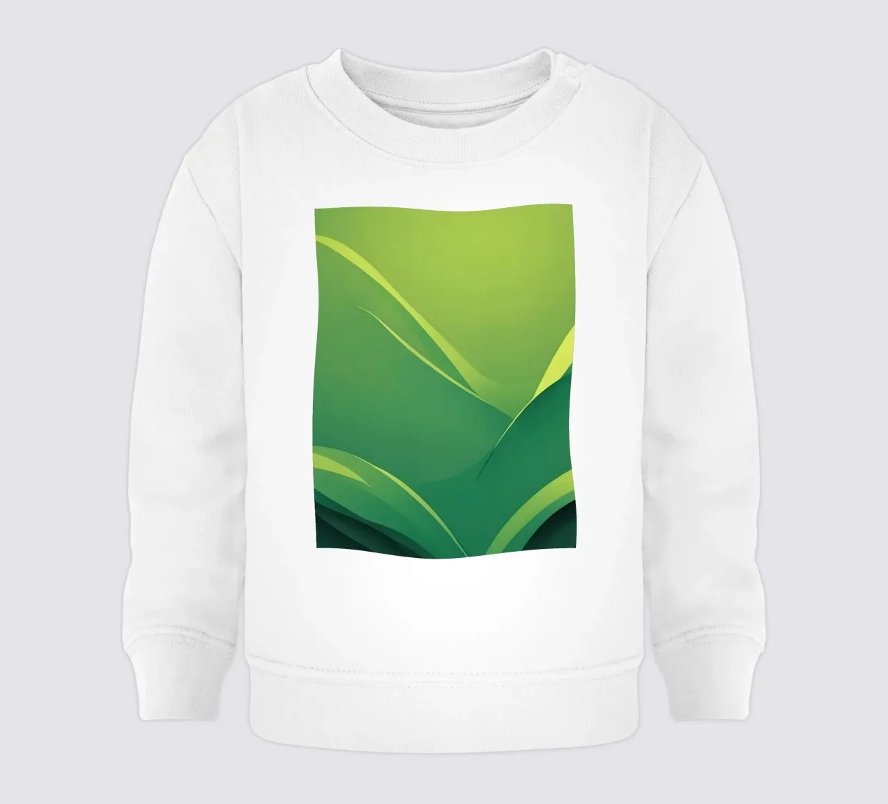 Design verde astratto con forme fluide e sfumature felpa neonato da DesignDoodle