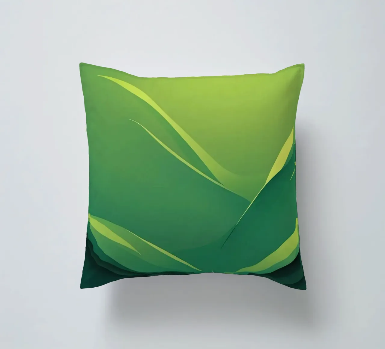 Abstract green design featuring flowing shapes and gradients decorative cushion by DesignDoodle