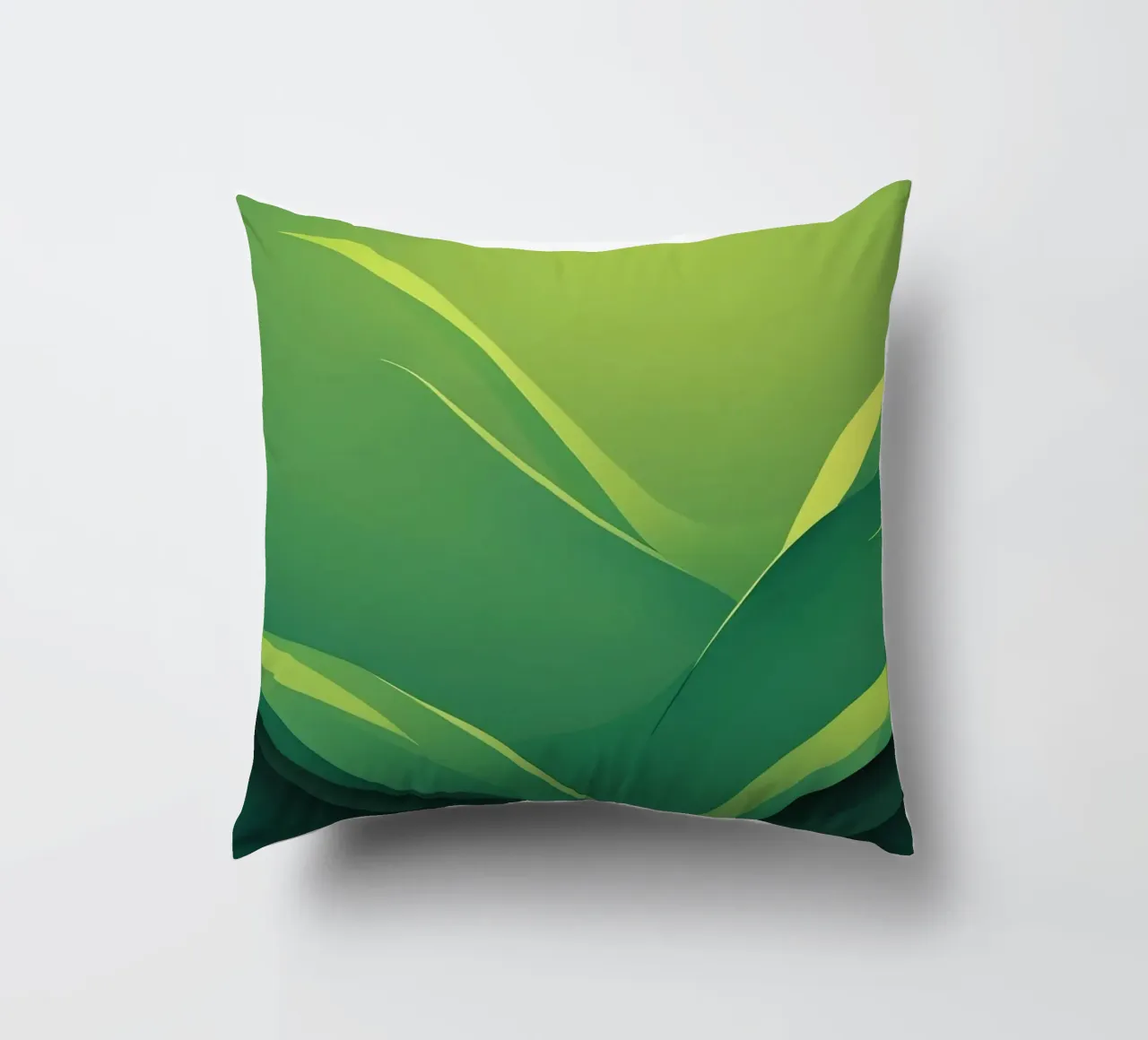 Abstract green design featuring flowing shapes and gradients decorative cushion by DesignDoodle