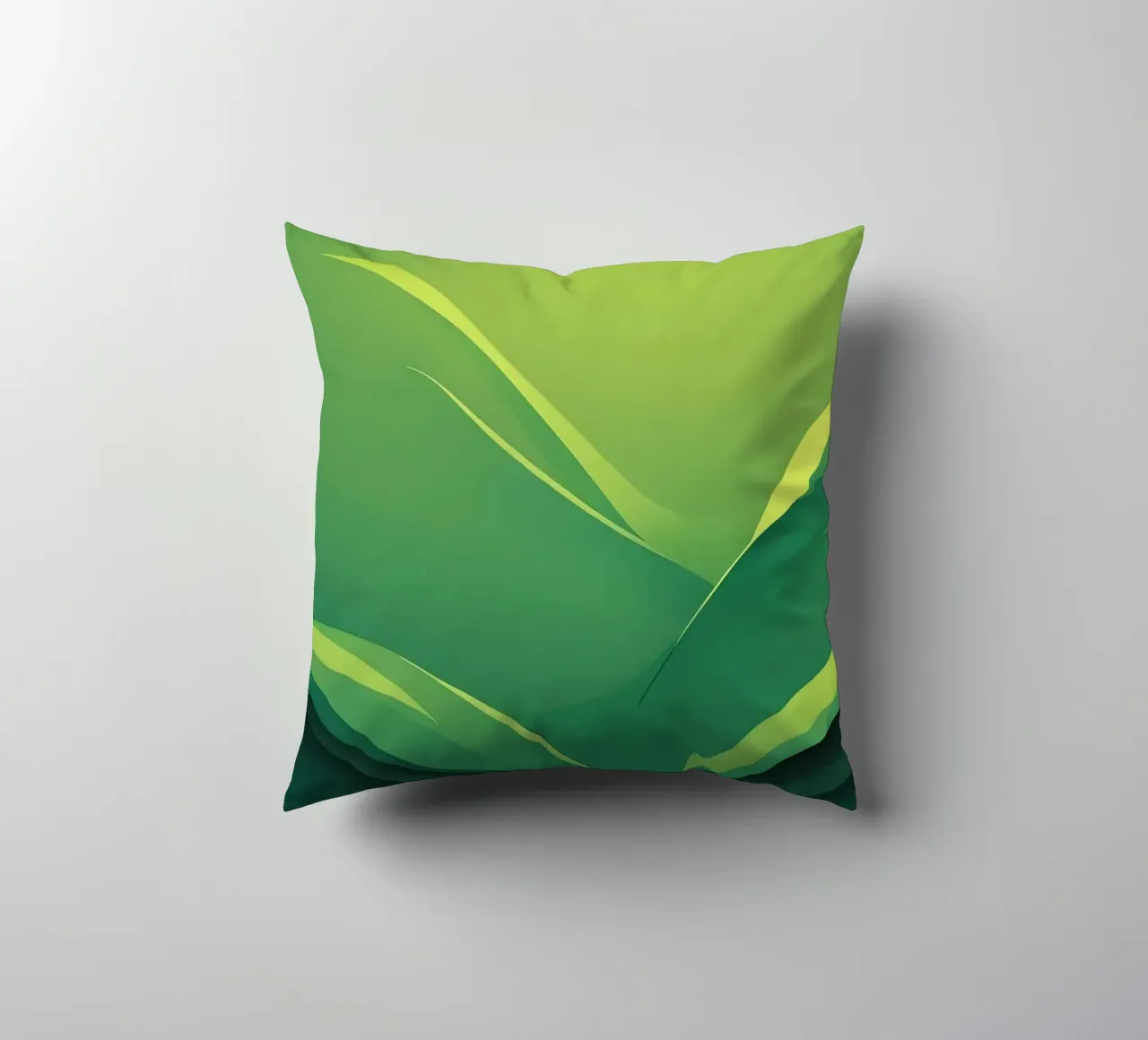Abstract green design featuring flowing shapes and gradients decorative cushion by DesignDoodle