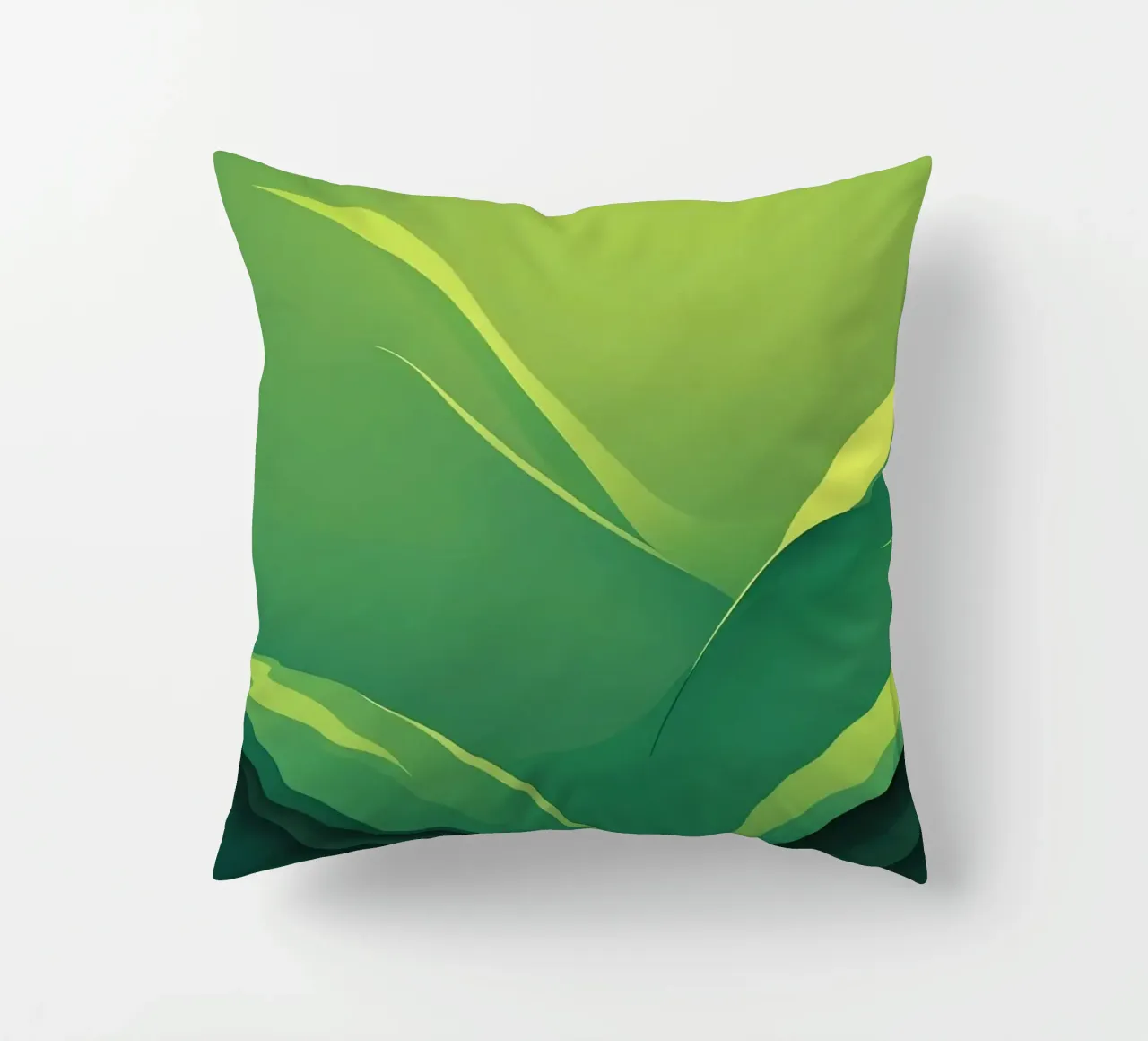 Abstract green design featuring flowing shapes and gradients decorative cushion by DesignDoodle