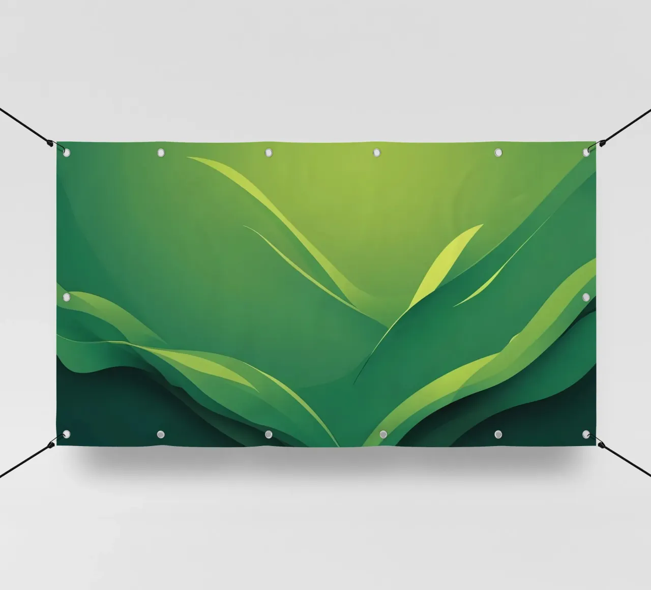 Design verde astratto con forme fluide e sfumature telo in pvc da DesignDoodle