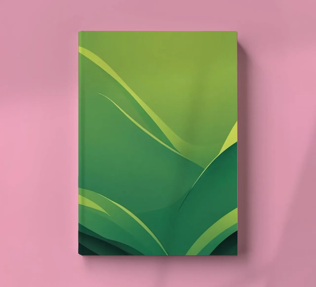 Abstract green design featuring flowing shapes and gradients notebook by DesignDoodle