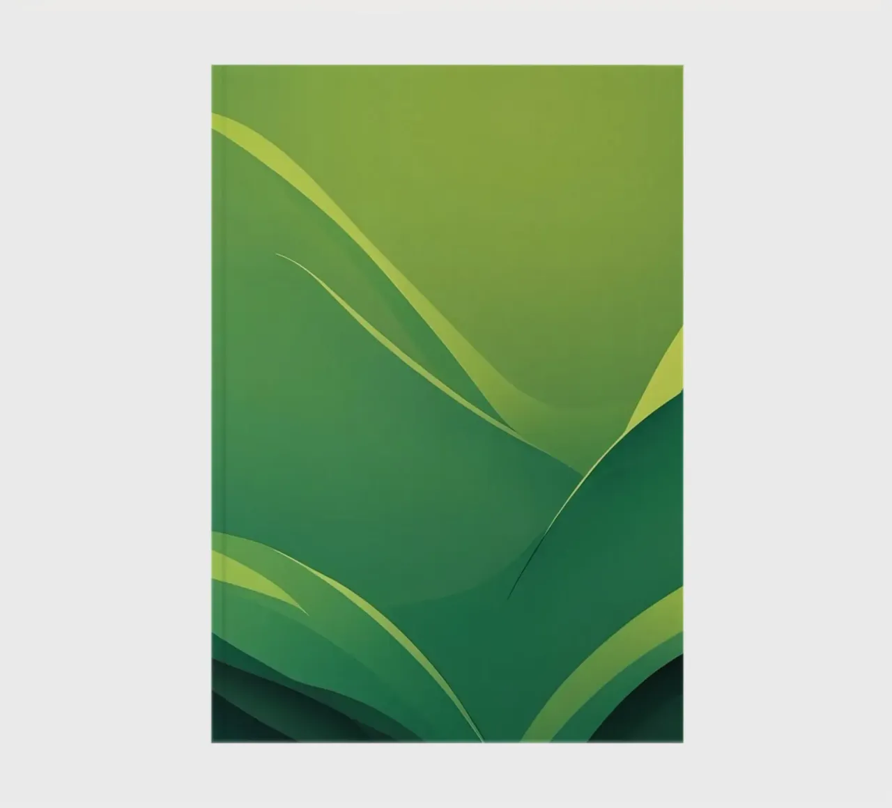 Abstract green design featuring flowing shapes and gradients notebook by DesignDoodle