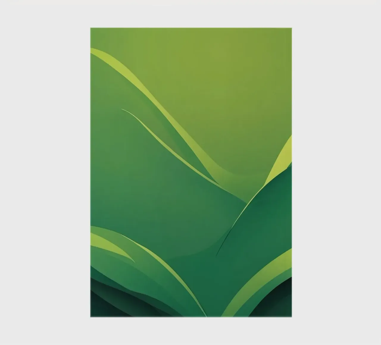 Abstract green design featuring flowing shapes and gradients notebook by DesignDoodle