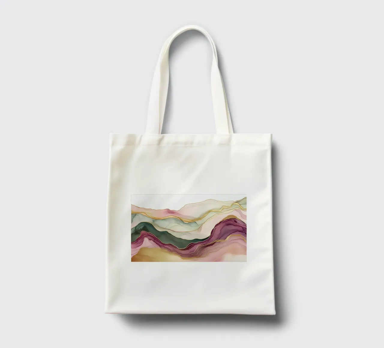 Onde dinamiche e pastello borsa in juta da Carinaprint