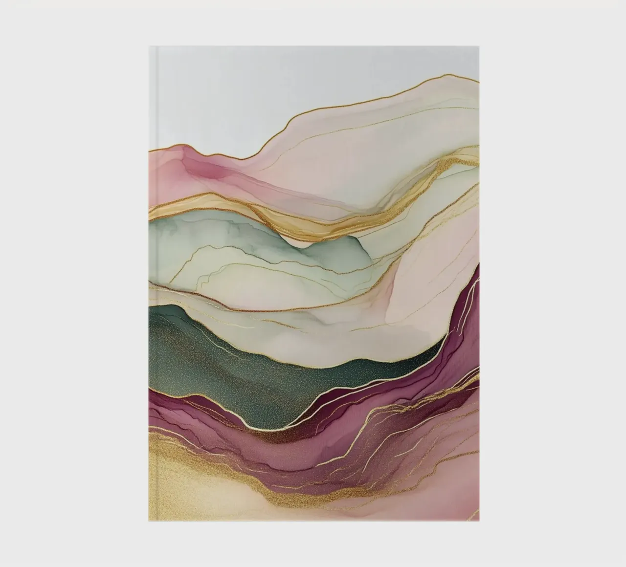 Dynamic pastel waves notebook by Carinaprint