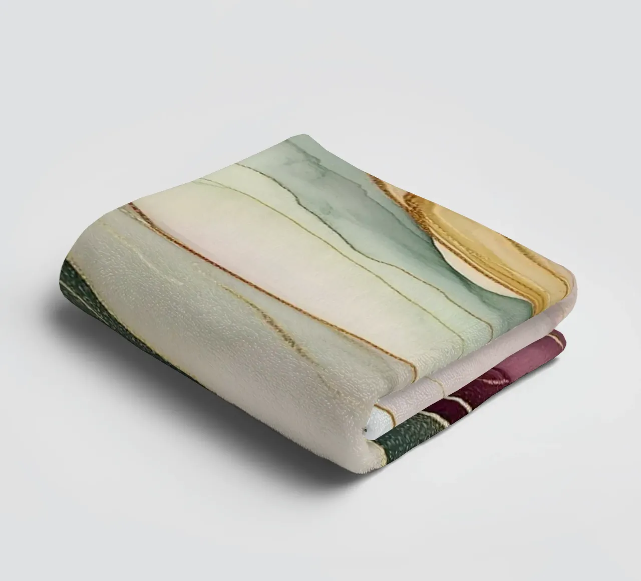 Dynamic pastel waves towel by Carinaprint