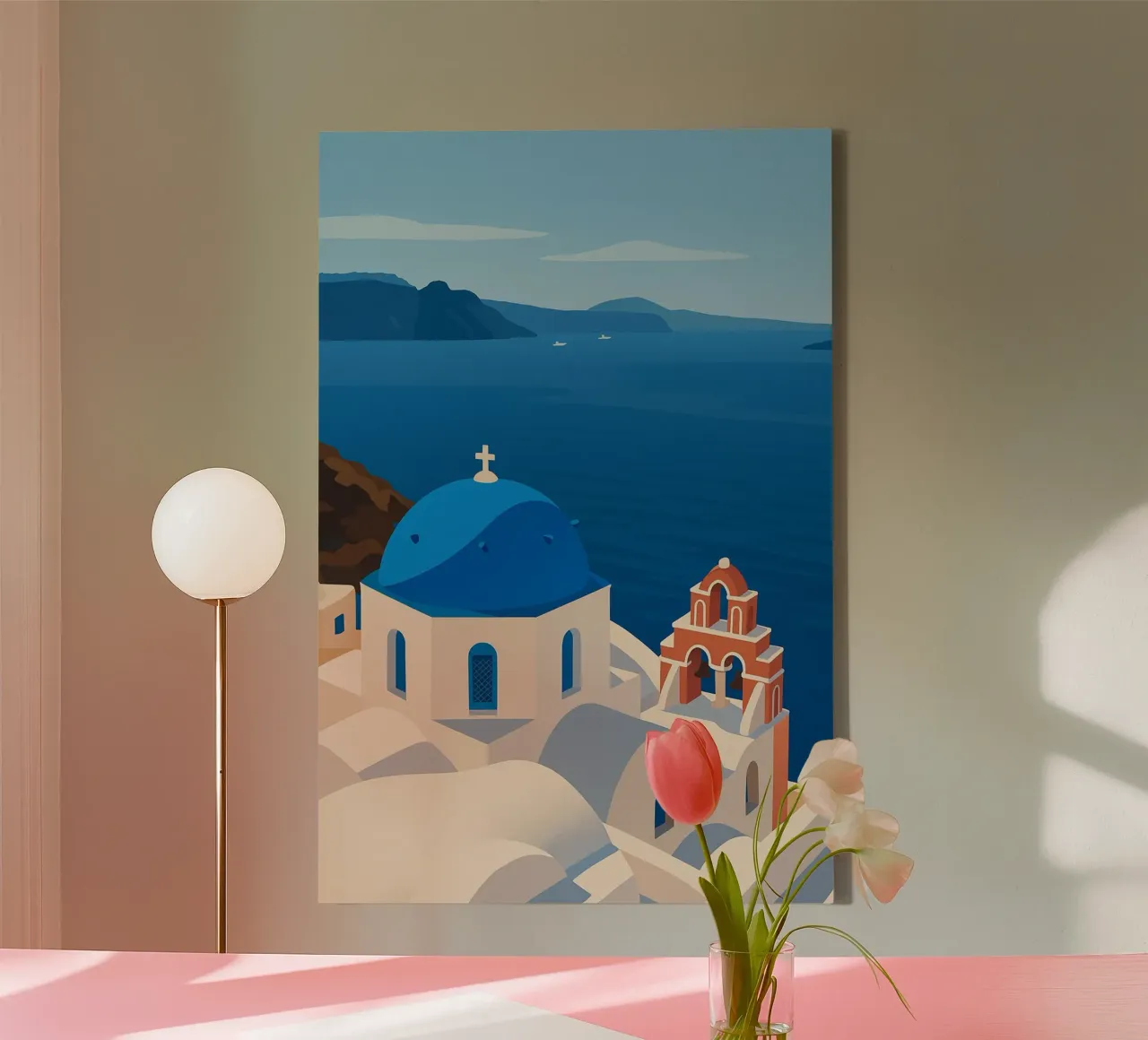 Santorini II canvas van Aquarevo