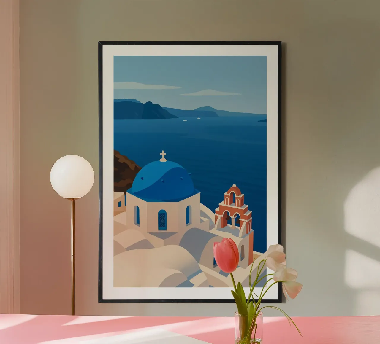 Santorini II carta hahnemühle da Aquarevo