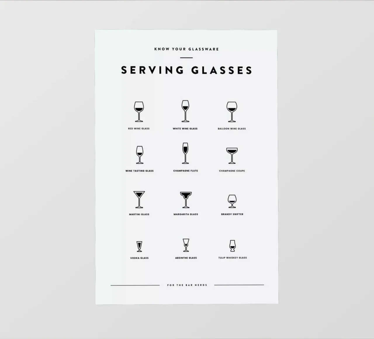 Serving Glass Chart II telo in pvc da daylight design studio