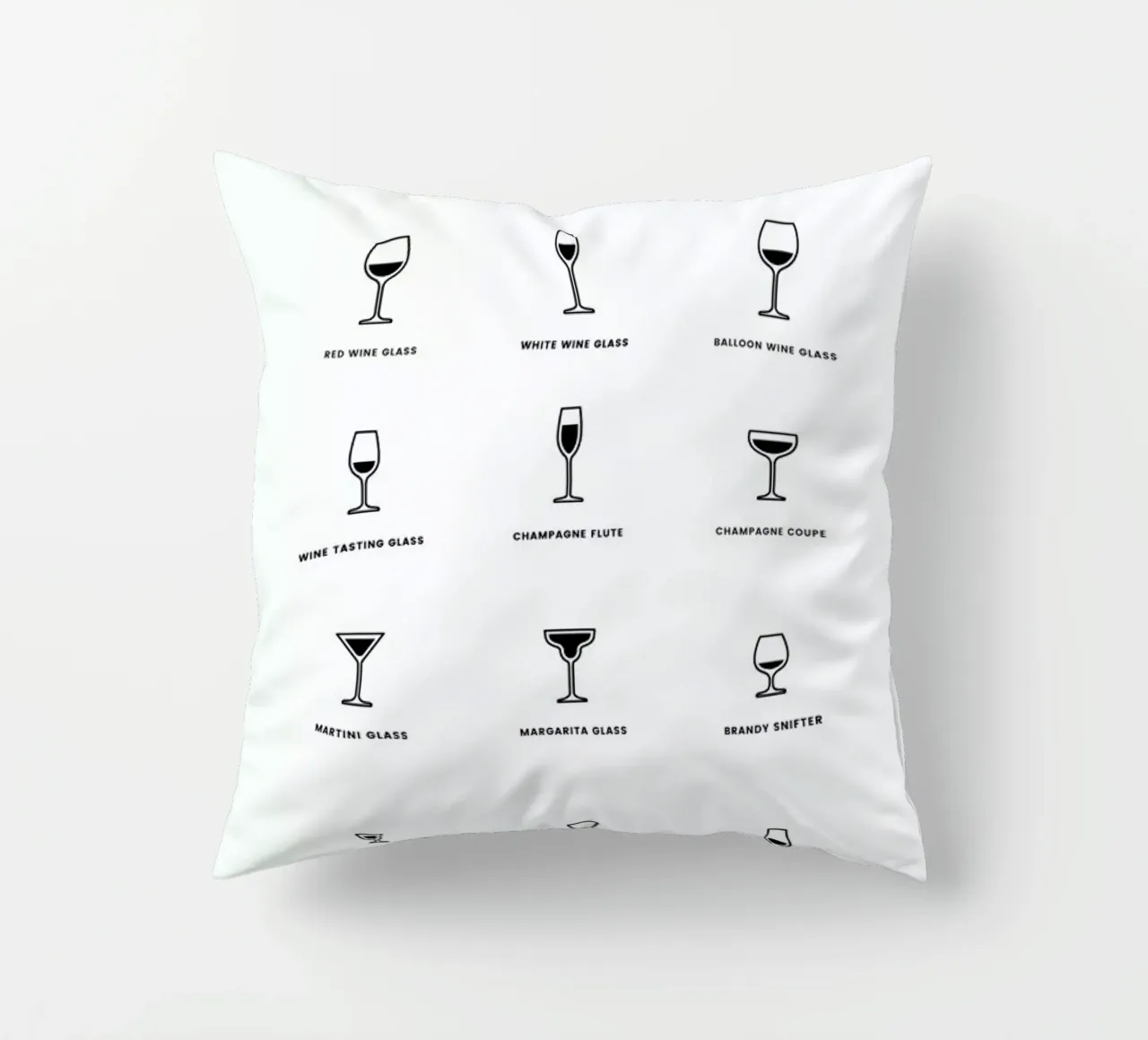 Serving Glass Chart II cuscino da daylight design studio