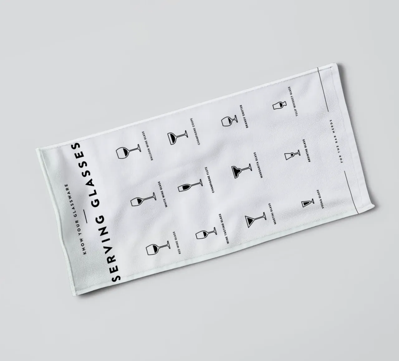Serving Glass Chart II asciugamano da bagno da daylight design studio