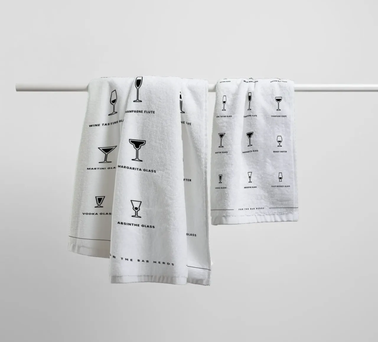 Serving Glass Chart II asciugamano da bagno da daylight design studio