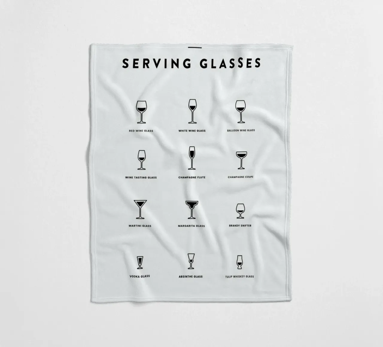 Serving Glass Chart II coperta in pile da daylight design studio