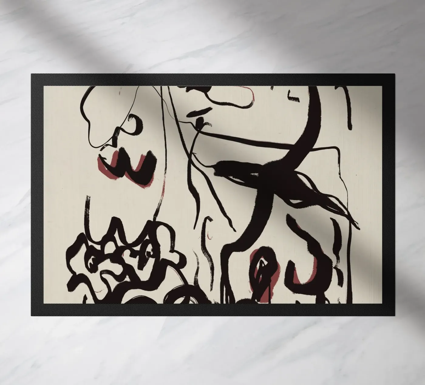 Ink untitled doormat by Little Dean