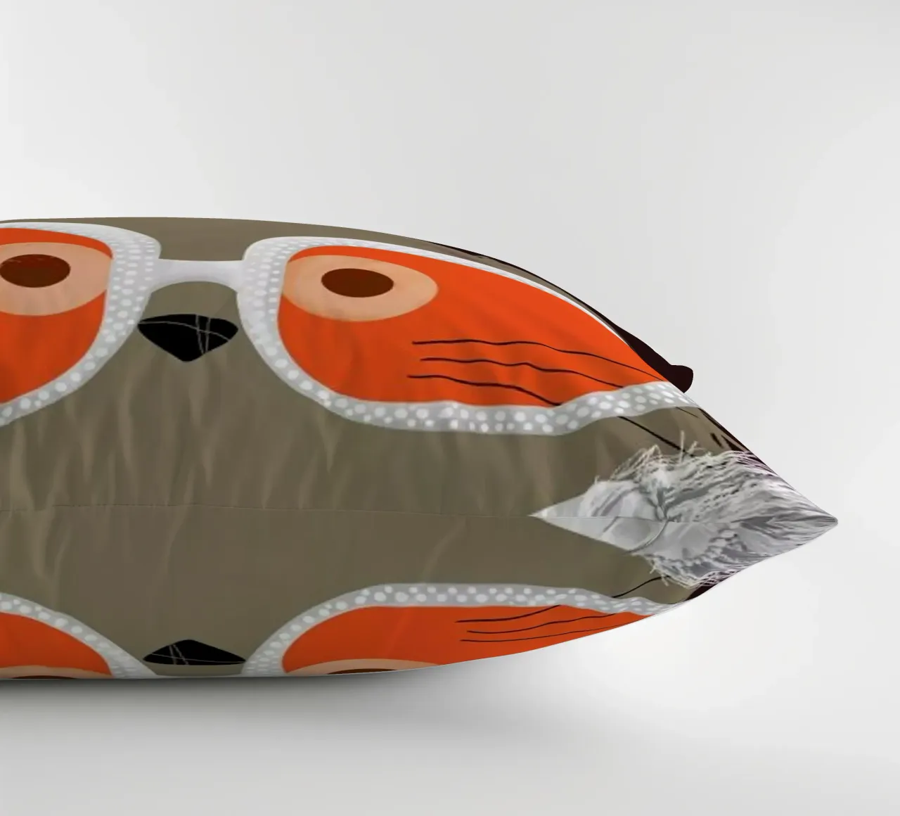 Cat Elton decorative cushion by Doozal
