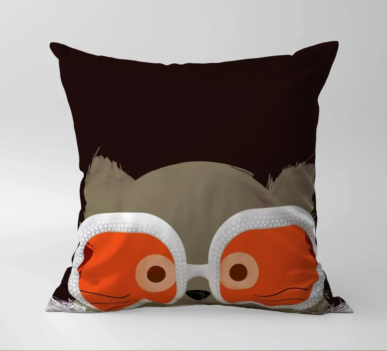 Cat Elton decorative cushion by Doozal