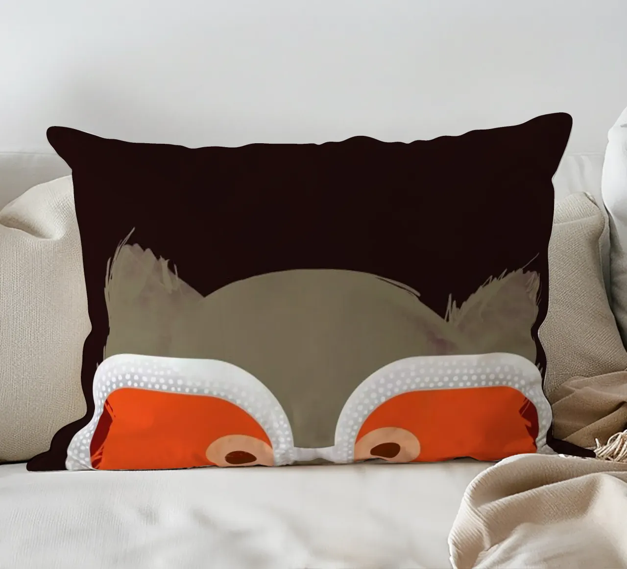 Cat Elton decorative cushion by Doozal