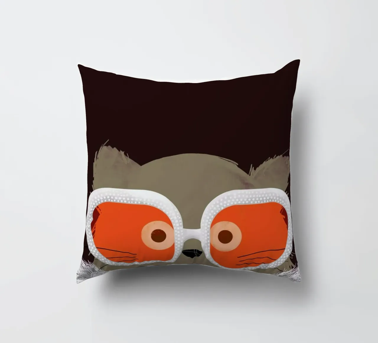 Cat Elton decorative cushion by Doozal
