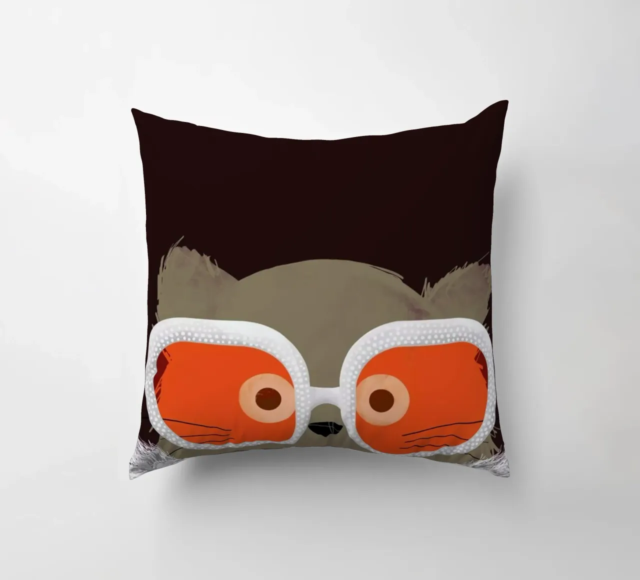 Cat Elton decorative cushion by Doozal