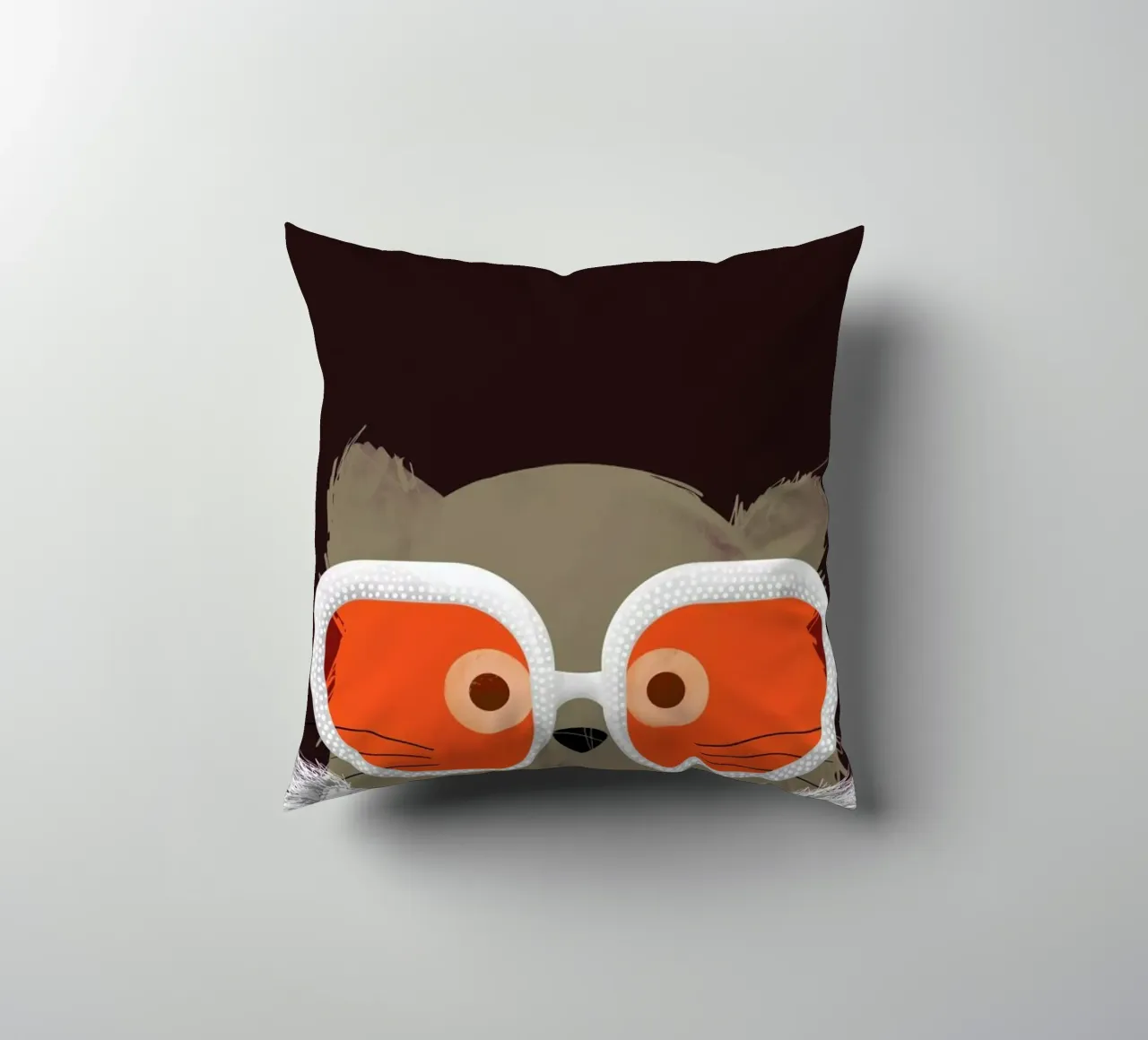 Cat Elton decorative cushion by Doozal