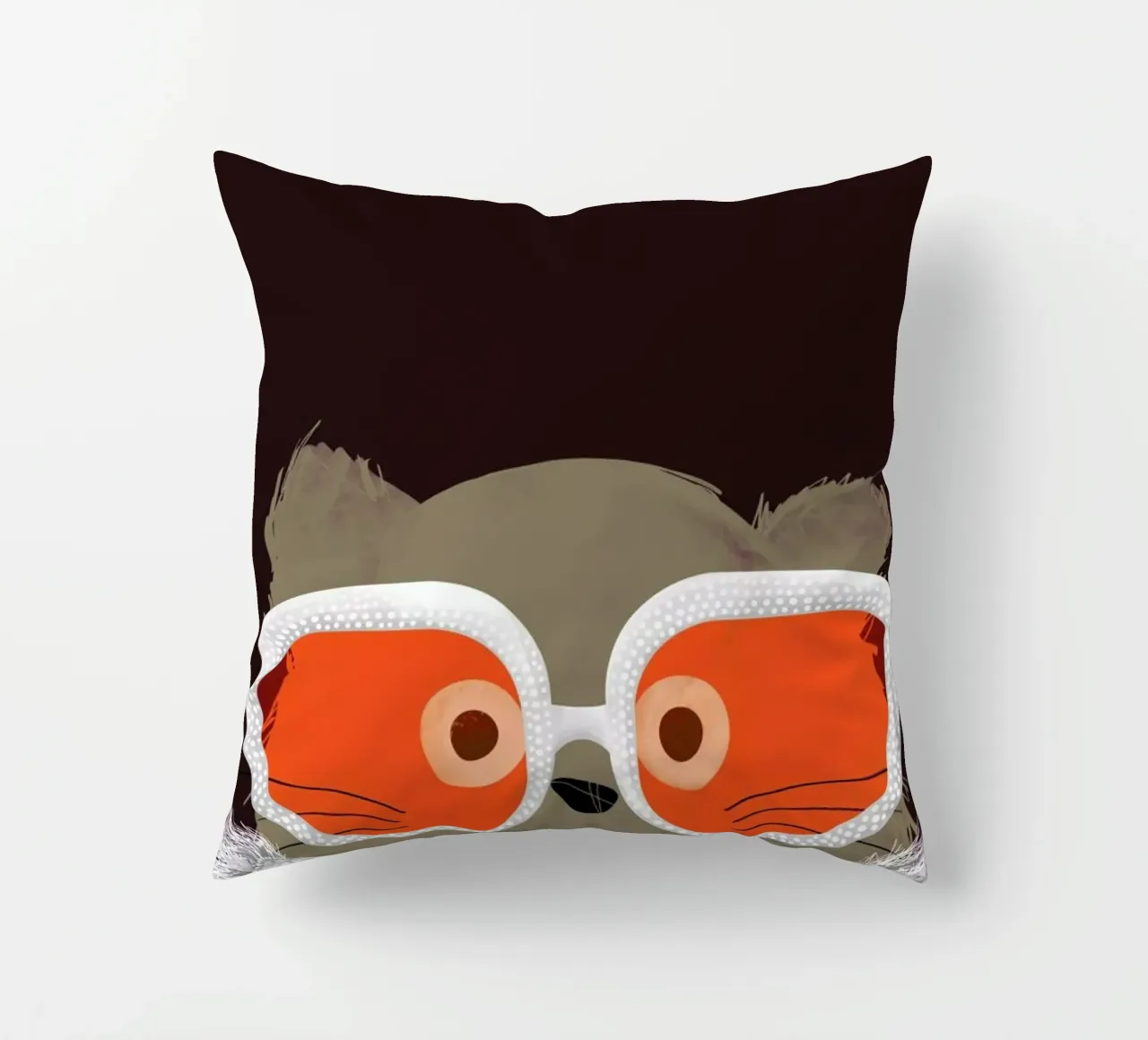 Cat Elton decorative cushion by Doozal