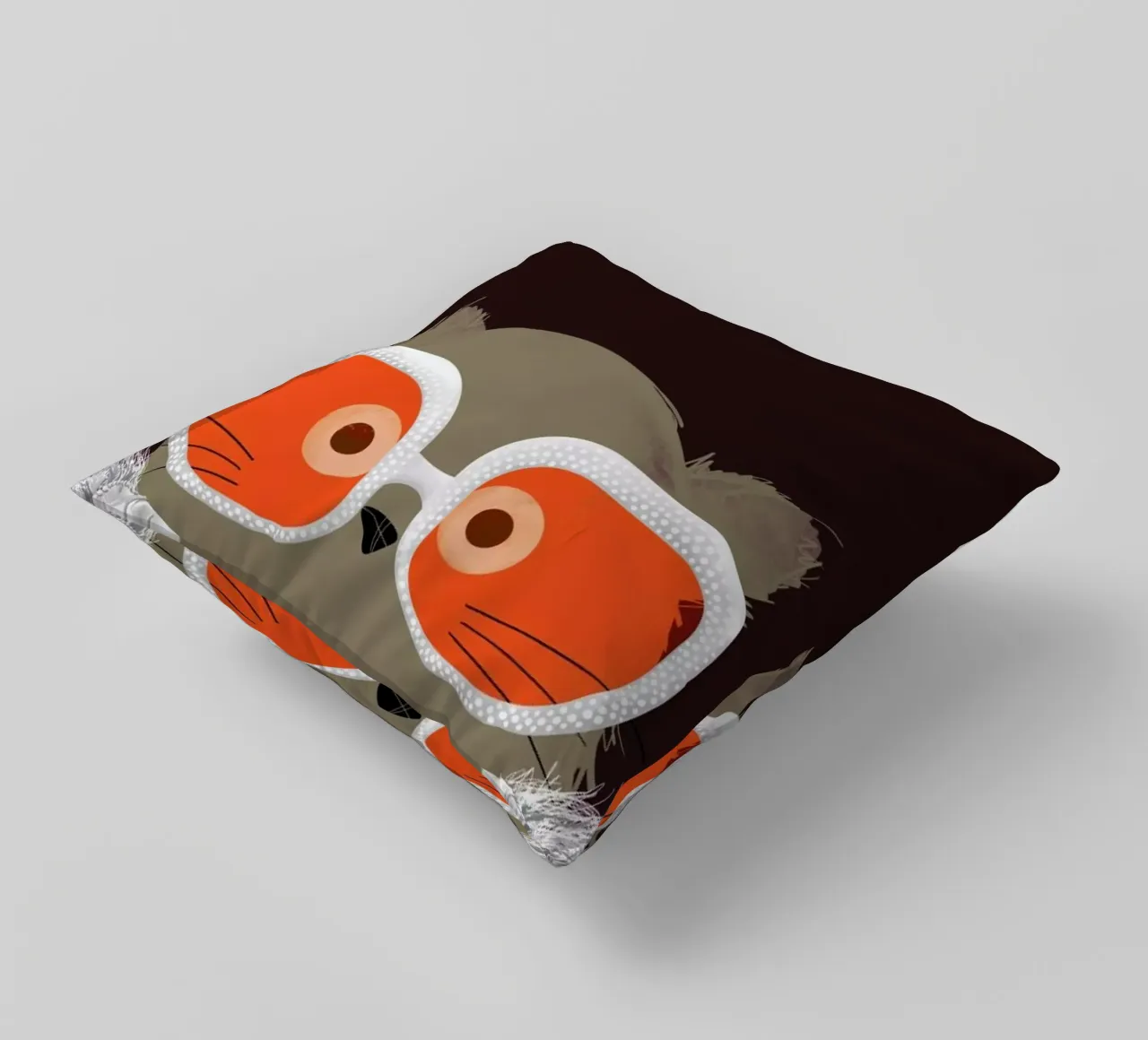 Cat Elton decorative cushion by Doozal