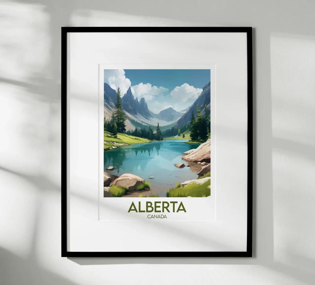 Affiche Alberta poster con telaio in legno da Frame the World